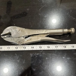 Vintage 9 Inch Peterson Mfg Co. Vise Grip 1942 Patent No 10 Flat Jaw Locking - Picture 1 of 15