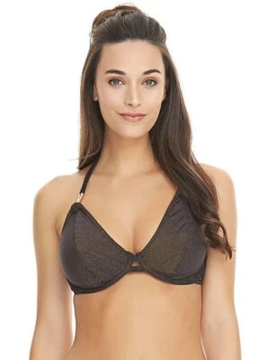 Top de biquíni Freya 3840 Glam Rock sem bandas com aro EUA 32G Reino Unido 32F ouro rosa - Imagem 1 de 2