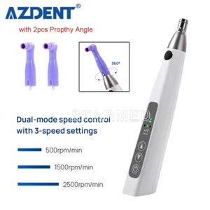 360° Swivel Dental Cordless Electric Hygiene Prophy Handpiece+2 Prophy Angles - Picture 1 of 14