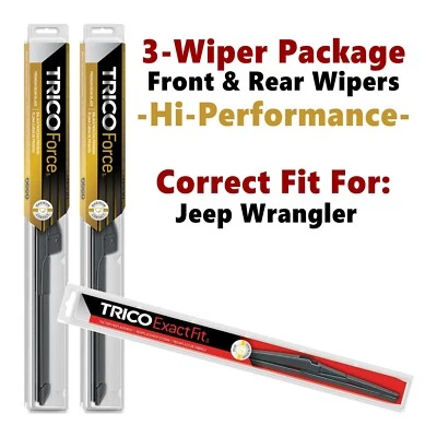 Wipers 3-pk Hi-Performance fits 2007-2017 Jeep Wrangler - 25150x2/12E - Imagem 1 de 4