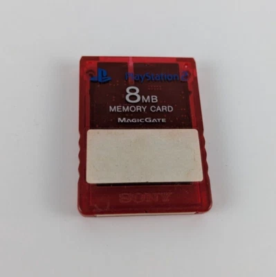 PlayStation 2 PS2 OEM Magic Gate Memory Card 8 MB Red - Image 1 of 3