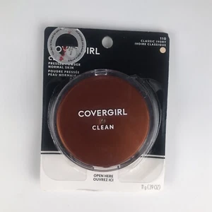 CoverGirl Clean Pressed Powder Classic Ivory 110 Normal Skin Mirror Compact - Picture 1 of 5
