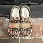 Hey Dude Thad Monterrey Shoes Men Size 11 Aztec Design Slip On Casual Loafer