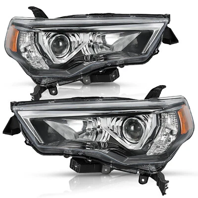 For 2014-2020 Toyota 4Runner 4DR Chrome Headlights Lamps Left+Right Assembly - Image 1 of 2