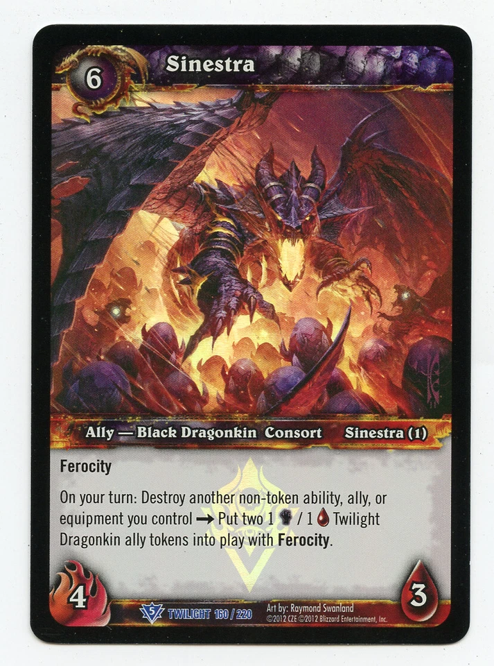 WOW World of Warcraft Sinestra Foil 160/220 Twilight of Dragons - Image 1 of 1