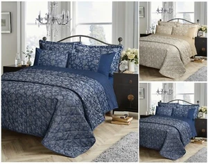 Kew Duvet Cover Set Luxury Jacquard Quilt Sets Double King Super King Bedding - Picture 1 of 3