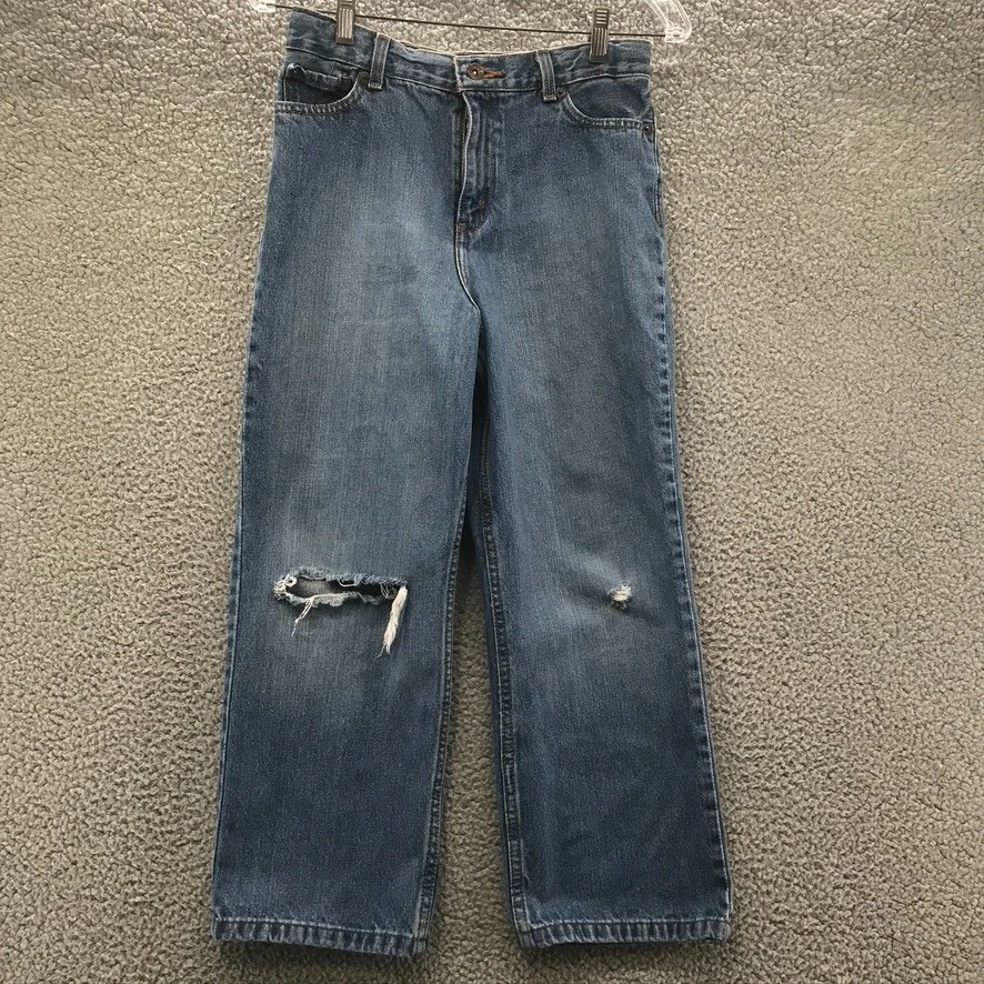 Pantalones de mezclilla Cherokee holgados cintura ajustable desgastados talla 8H Foto 1 de 4