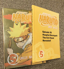 Naruto Uncut - Box Set Vol. 5 DVD, 2002, 3-Disc Set With Book DVD 📀