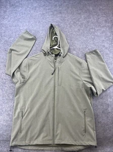 Swiss Tech Herren Pullover XL Hoodie meliert grün weich Reißverschlusstaschen Full Zip - Bild 1 von 14
