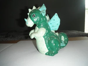 Vintage Dinosaurier Figur Keramik 80er Jahre handbemalt Deko Dino - Bild 1 von 6