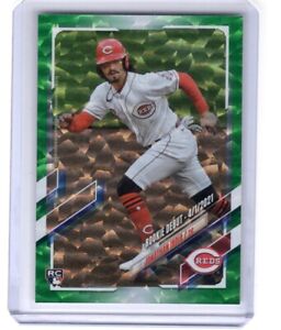 2021 TOPPS UPDATE GREEN FOIL PARALLEL ROOKIE JONATHAN INDIA 317/499 REDS STAR