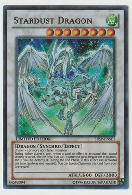 YuGiOh Stardust Dragon SHSP-ENSE1 Limited Edition Super Rare - SHIPS TOP LOADED! - Image 1 of 3