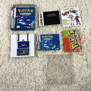 Pokemon: Sapphire (Nintendo Gameboy Advance, 2003) GBA Completo en Caja CIB - Imagen 1 de 18