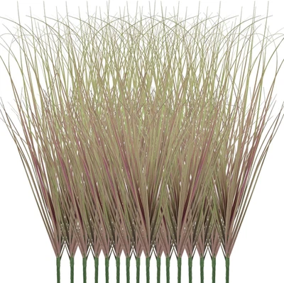 16 Bundles Artificial Plants Onion Grass Outdoor 17 Inch Tall Fake Shrubs Wheat - Image 1 of 4