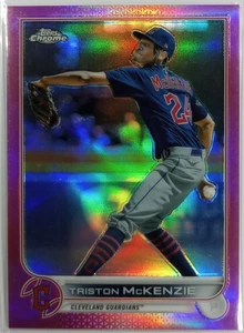 2022 Topps Chrome Triston McKenzie #142 Pink Refractor - Picture 1 of 3
