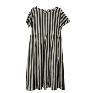 Vestido midi a rayas Tricot Comme des Garcons talla S de gran tamaño minimalista Lagenlook - Imagen 1 de 10