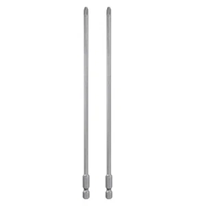 2pcs Magnetic Phillips Screwdriver Bit PH2 1/4" Hex Shank 200mm Long 4.5mm Rod - Picture 1 of 8