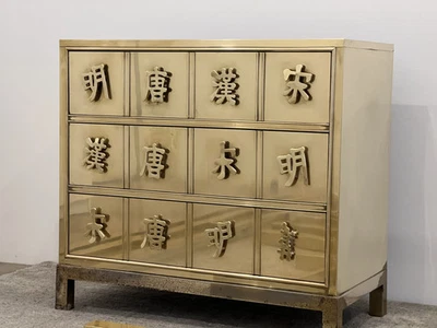 Cómoda, cómoda, cómoda de latón dinastía Mastercraft moderna de mediados de siglo Foto 1 de 4