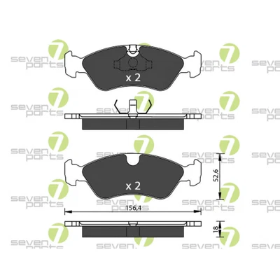 Kit De Plaquettes De Frein Frein À Disque 7 Seven Parts SVP18271 pour Opel - Photo 1/2