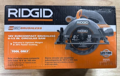 New! RIDGID R8656B 18 V SubCompact Brushless 6‑1/2″ Circular Saw - Image 1 of 4