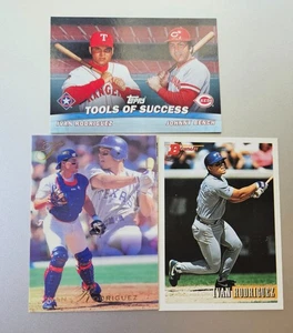 Ivan "Pudge" Rodriguez 3 Card Lot 1993 Flair / 1994Bowman / 2000 Topps - Picture 1 of 5