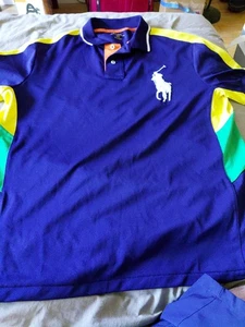 Polo Ralph Lauren Dri Fit Mehrfarbig Big Horse Gr. L - Bild 1 von 5