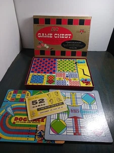 1958 Transogram 52 Variety GAME CHEST Checkers/Football/Solitaire- Missing Some - Picture 1 of 13