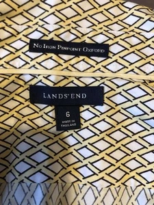 Lands End Ladies No Iron pinpoint Oxford long Sleeve Shirt Size 6 (fits an 8) - Picture 1 of 3
