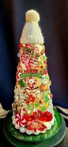 Jeweled Tree "Christmas At The Beach" Handmade Multi Color Decor - Picture 1 of 6