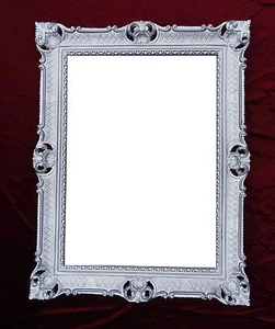 Espejo de Pared Antiguo Barroco Rococo Rectangular 90x70 Decoración Repro Plata - Imagen 1 de 167