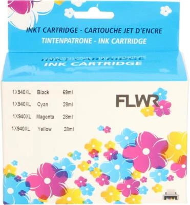 FLWR 940XL Multi-Pack Black And Color Compatible Cartridge for FLWR HP NON OEM - Bild 1 von 2