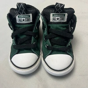 Converse All Star Axel Sporty Easy On High Top Sneakers Green Black Toddler Sz 7 - Picture 1 of 8
