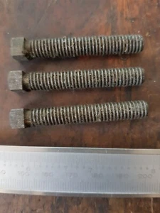 3x square/hand head boltS locking arbor BSW 5/16" TPI 18 x 2" Hardened steel - Imagen 1 de 1