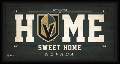 Vegas Golden Knights Framed 10" x 20" Home Sweet Home Collage Cover