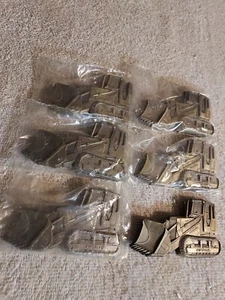 VTG. FIAT ALLIS Crawler Loader LOT OF 6 Brass Belt Buckles - NEW Nice Gifts - Picture 1 of 11