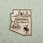 Arizona Magnet Desert Metal Print State Vtg Bull Rider Tourist Vacation Pottery