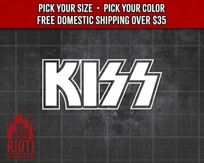 Calcomanía con logotipo de beso para pegatina de coche para portátil rock, rock clásico, hard rock Foto 1 de 4