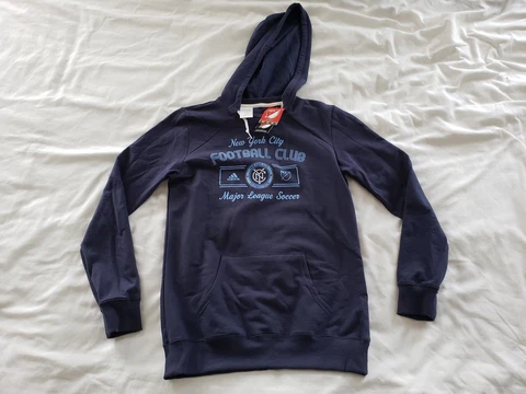 New York City FC Football Club Medium Hoodie Sweatshirt Adidas Women's Cover
