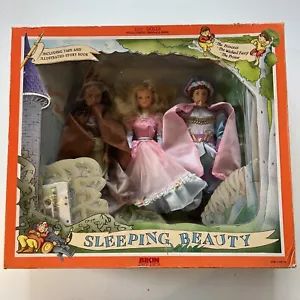 Vintage 1988 Bikin SLEEPING BEAUTY Doll Set Complete W/Cassette Tape&Book NIOB - Picture 1 of 17