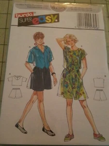 Burda Pattern 4795 Super Easy Tops Shorts Sizes 8 10 12 14 16 18 UNCUT - Picture 1 of 2