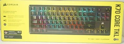 New Corsair Black K70 Core TKL Mechanical Cherry MX Red Gaming RGB Keyboard BNIB - Image 1 of 4