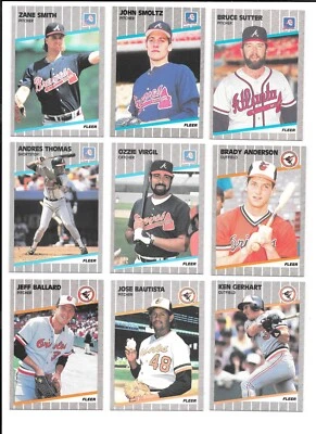 1989 Fleer Baseball Trading Cards / You Choose #s 601-660 plus inserts  / mb41 - Image 1 of 4
