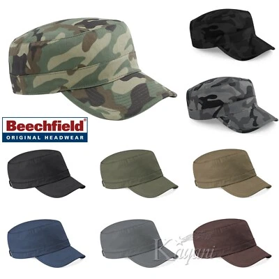Beechfield ARMY PLAIN & CAMO CAP Men Women Hat Military Cadet Combat Hunting Cap - Image 1 of 4