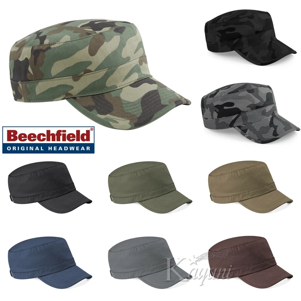 Beechfield ARMY PLAIN & CAMO CAP Men Women Hat Military Cadet Combat Hunting Cap - Image 1 of 4