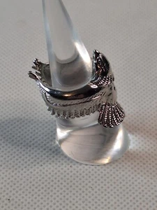 .925 STERLING SILVER EAGLE WRAP BIKER HUNTER RING SZ. 7 FOR MEN AWESOME LOOKING - Picture 1 of 7