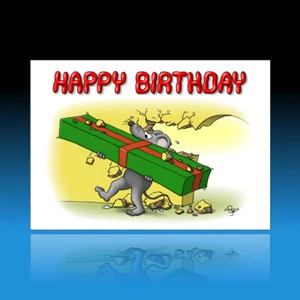 10 lustige Postkarten witzige Glückwunschkarten Geburtstag Cartoon Maus Geschenk - Bild 1 von 2
