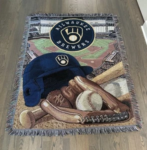 Milwaukee Brewers Woven Tapestry Throw Blanket - 48x60 - Picture 1 of 1