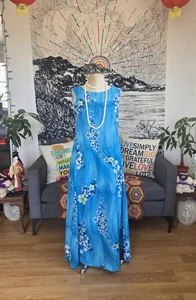 Vestido de Colección Años 80 Hawaiano Floral Sin Mangas Luau Resort Waikiki Talla s/m - Imagen 1 de 5