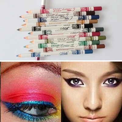 new Pencil Shadow Eye Liner Lip Pen Eyeliner Makeup Eye Colors Cosmetic 12 Set - Image 1 of 4
