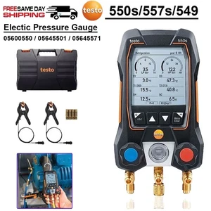 Testo Gauge Refrigeration Digital Manifold Electic Pressure Gauge 550s/557s/549 - Picture 1 of 13